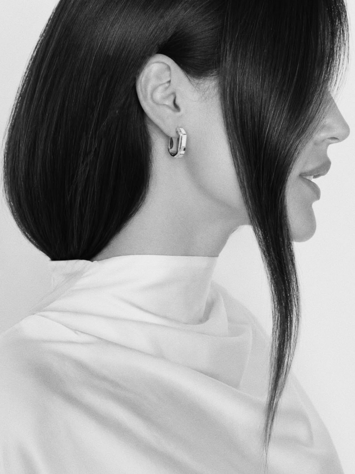 Black and white jewelry profile