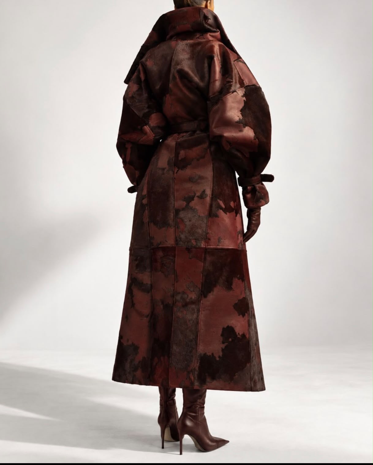 Sculptural chocolate coat